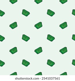 basket seamless pattern background, vector repeated pattern design