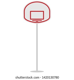 basket shield and ring for the basketball vector