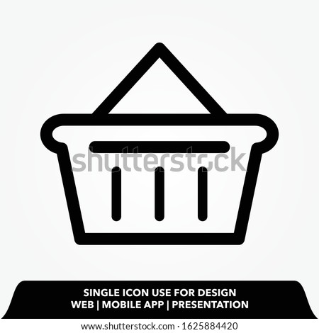 Basket shooping logo icon vector illustration