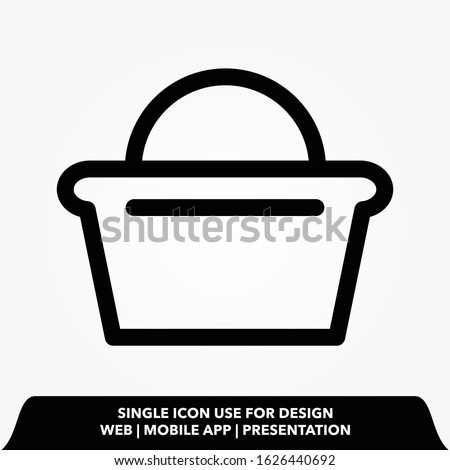 Basket shooping logo icon vector illustration