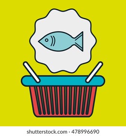 basket shop market icon