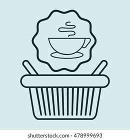 basket shop market icon