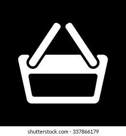 The basket shoping icon. Shop Basket symbol. Flat Vector illustration