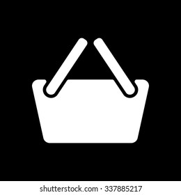 The basket shoping icon. Shop Basket symbol. Flat Vector illustration