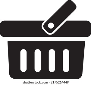 Icono de compras de cesta ilustración vectorial en fondo blanco.eps

