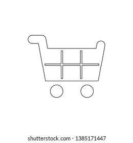 basket or shopping cart outline icon. Signs and symbols can be used for web, logo, mobile app, UI, UX
