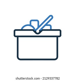 Icono de compras en cesta