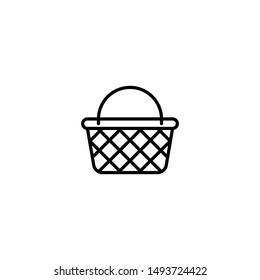 basket, shopping icon vector illustration
