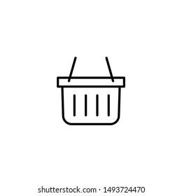 basket, shopping icon vector illustration