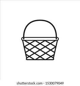 Basket, shopping icon vector illustration