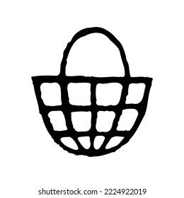 Icono de la interfaz de compra de cesta. Icono lineal del botón Comprar.  Añadir al concepto de carrito.  Aplicación de compras en línea y concepto de sitio web, marketing digital en línea. Para temas como consumismo, venta, venta al por menor.