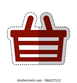 basket shopping isolated icon