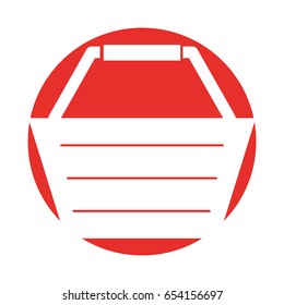 basket shopping isolated icon