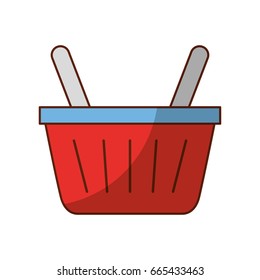 basket shopping isolated icon