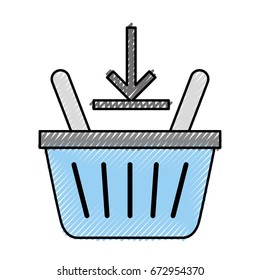 basket shopping isolated icon