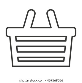 basket shopping isolated icon vector illustration design