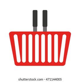 basket shopping isolated icon vector illustration design
