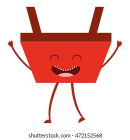 basket shopping isolated icon vector illustration design