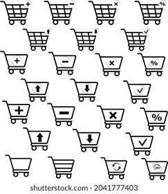 basket shopping online icon vector
