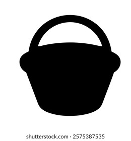 Basket silhouette vector icon sign symbol illustration design.
