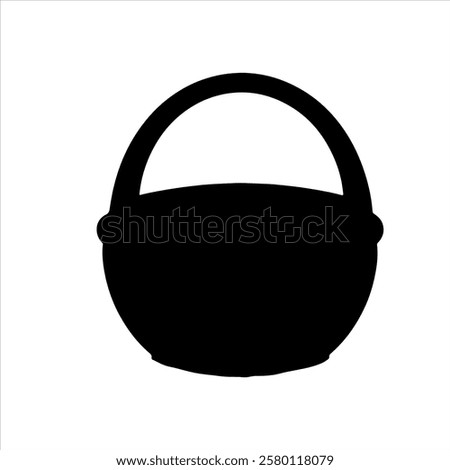 Basket silhouette vector icon sign symbol illustration design.