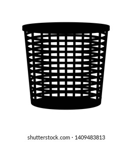 Basket silhouette vector on white