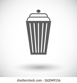  Basket. Single flat icon on white background. Vector illustration.
