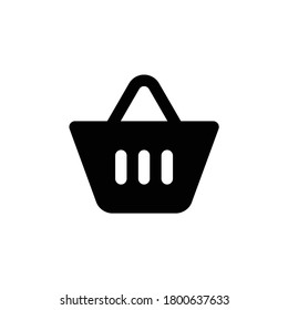 Basket solid icon. Shopping basket vector illustration isolated on white. Online shopping basket glyph style design, designed for web and app. Eps 10