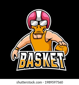 Basket sport or esport gaming mascot logo template, for your team