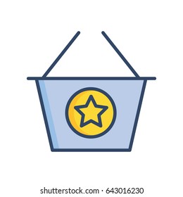 Basket Star Icon Vector Illustration