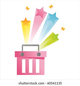 basket with star splash