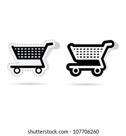 basket sticker vector illustration
