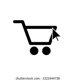 basket store icon. line icon. shopping cart vector