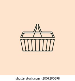 símbolo del logotipo del objeto de almacén de cunas diseño de ilustración vectorial, estilo de arte de línea