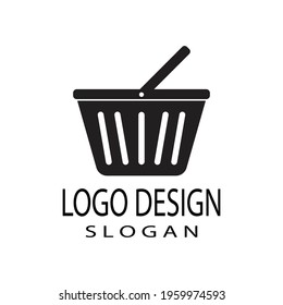 Basket store and Shopping Cart Logo vector Template Illustration Design