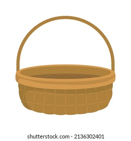 basket straw decoration isolated icon