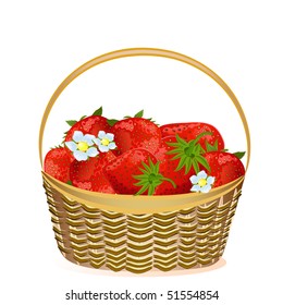 basket strawberries