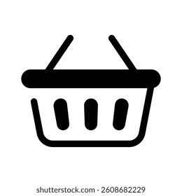 A basket symbolizing shopping or carrying items