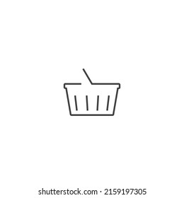 basket thin line icon, editable stroke icon