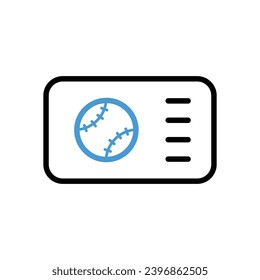 Basket Ticket icon vector stock illustration