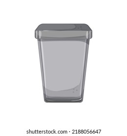 basket trash bin garbage cartoon. basket trash bin garbage sign. isolated symbol vector illustration