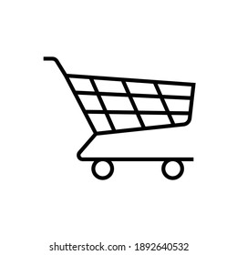 Basket trolley icon  line style vector design element