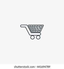 basket, trolley, vector
