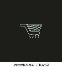 basket, trolley, vector