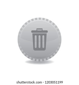 Basket vector button, web design element