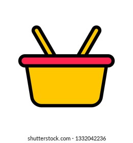 Basket vector, Digital marketing filled style icon editable stroke