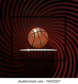 Basket Vector Drawing, 10eps