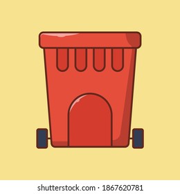 basket vector flat colour line icon