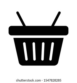 basket vector glyph flat  icon 
