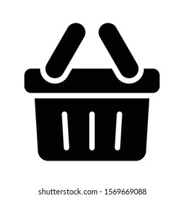 basket vector glyph flat icon 